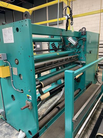Used 62" DUSENBERY 740 DUPLEX SLITTER REWINDER 24" DIAMETER REWIND