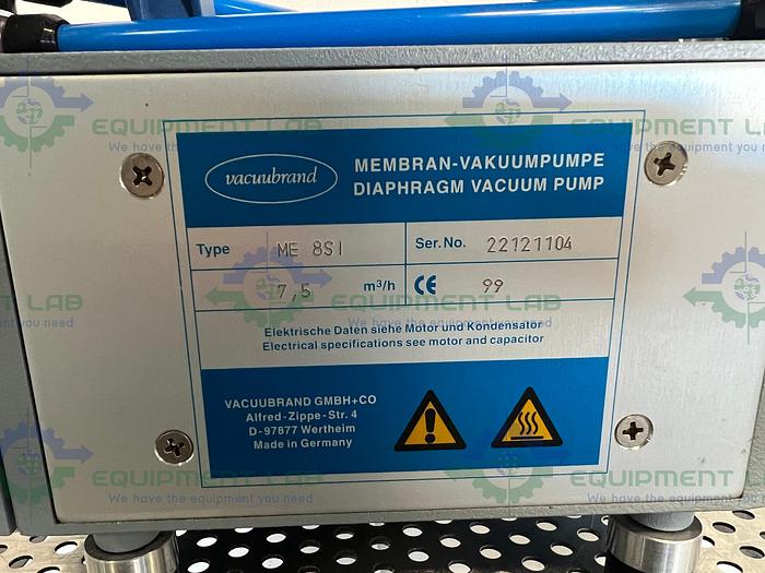 Used Vacuubrand  ME 8SI Diaphragm Vacuum Pump 115V