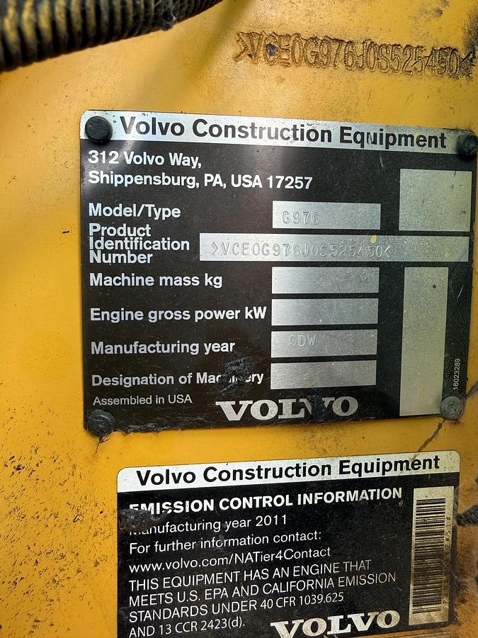 Used 2012 Volvo G976
