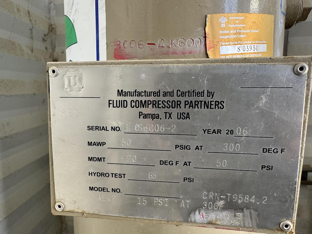 Used 2013 Kootenay Industries Ltd Fuel Gas Scrubber