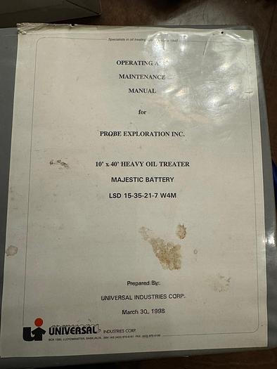 Used 10x40' Heavy Oil Treater