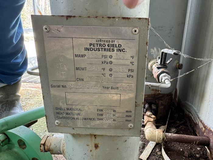 Used 24" Sweetening Skid w/ H20 Analyzer & 100bbl Tk