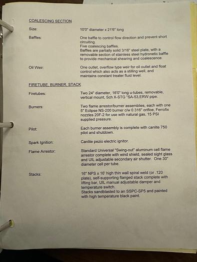 Used 10x40' Heavy Oil Treater