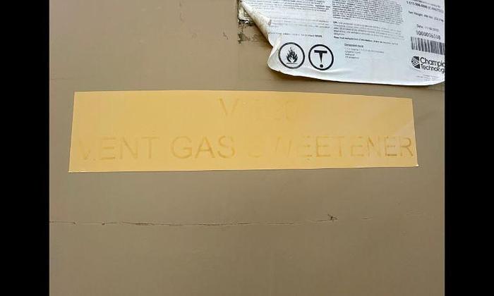 Used Vent Gas Sweetening Tank