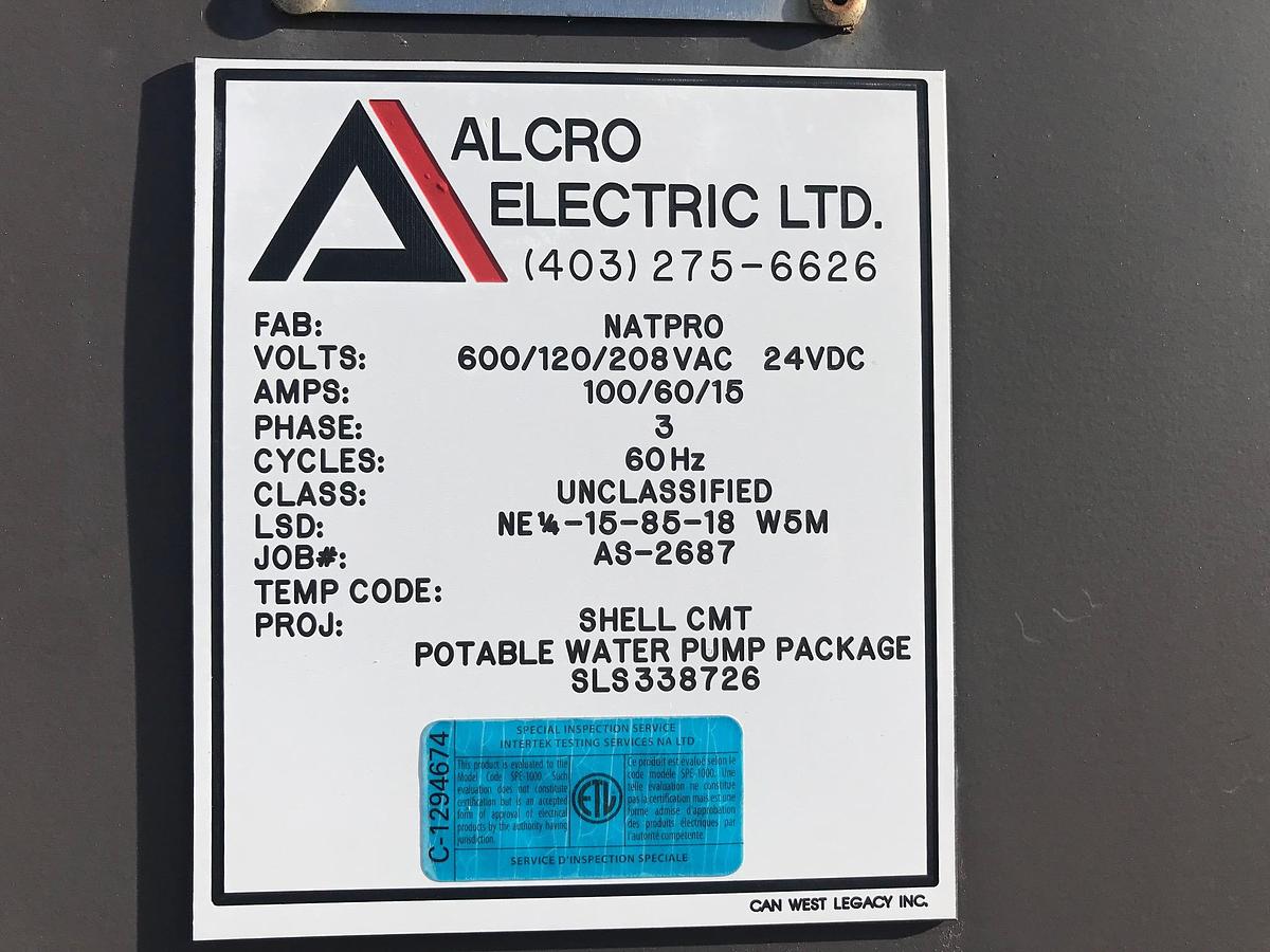 2014 Natpro Potable Water Pump Package/Building