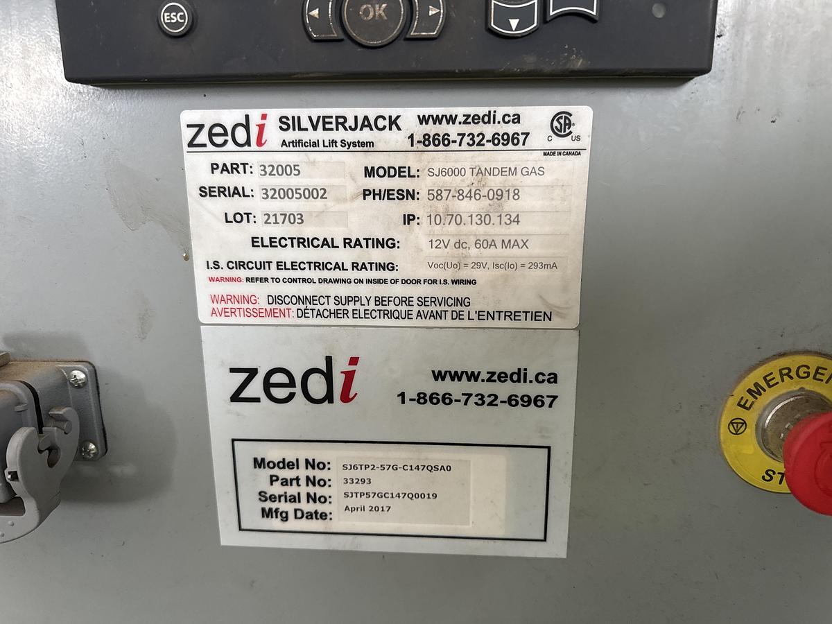 Used 2017 Zedi SJ6000 Tandem Gas Pump Jack Artificial Lift System