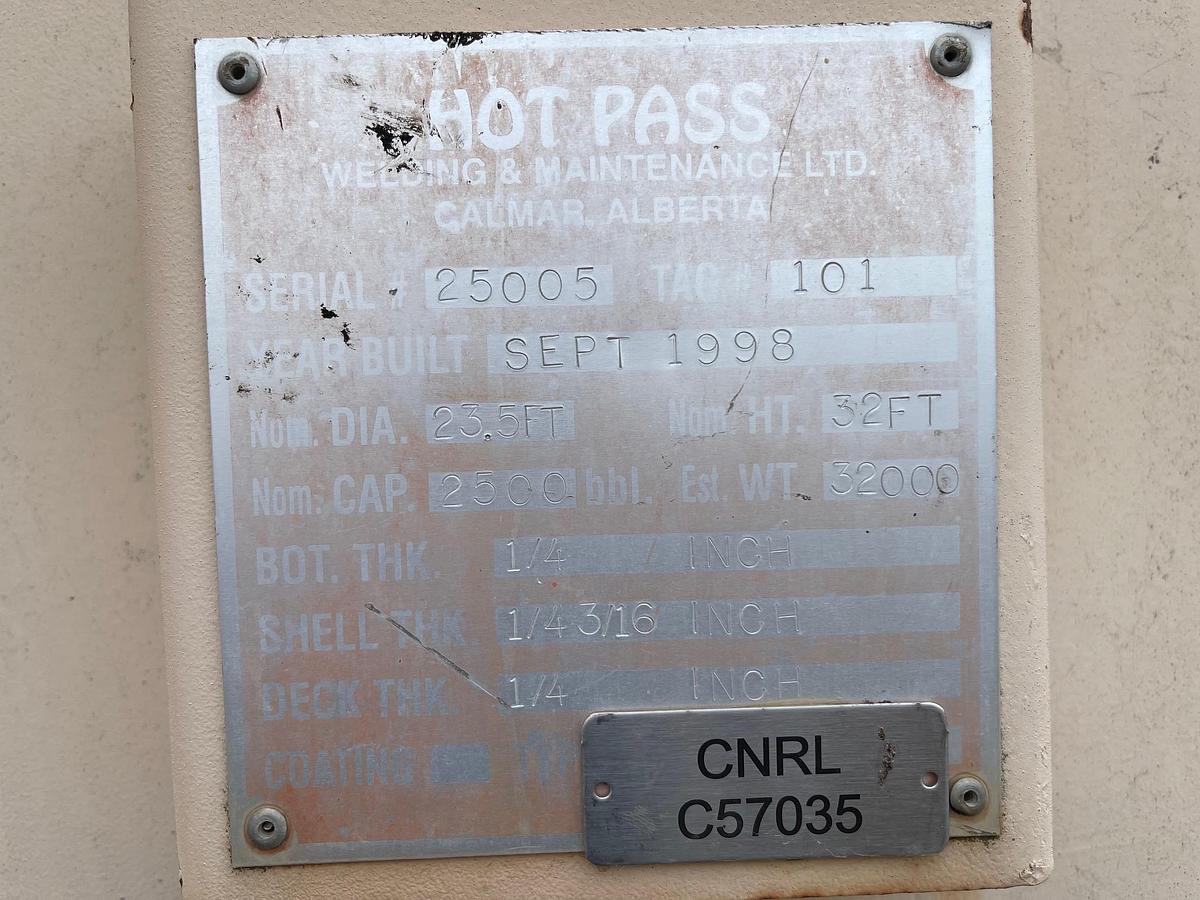 Used 2001 GLM 2500 BBL Tanks