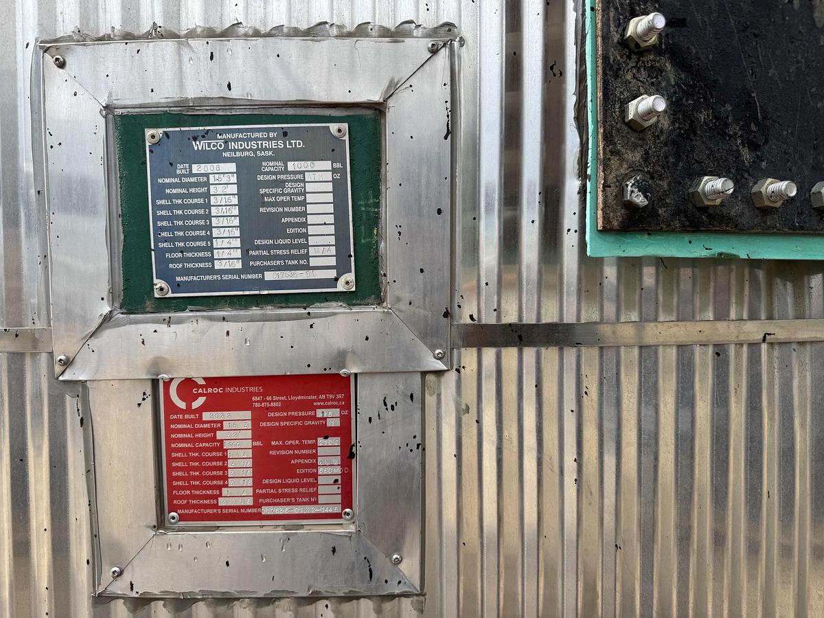 Used 2022 Calroc 1000BBL Cone Bottom