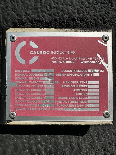 Used 100BBL Single Walled Tanks With Lower Skid