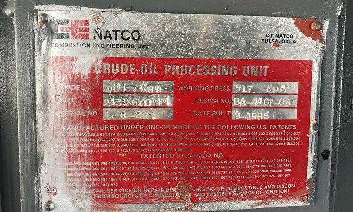 Used 8′ x 20′ Natco Treater