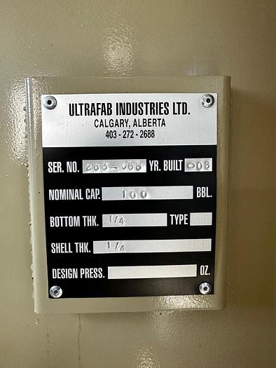 Used 100bbl Double Walled Tank w/ Separator