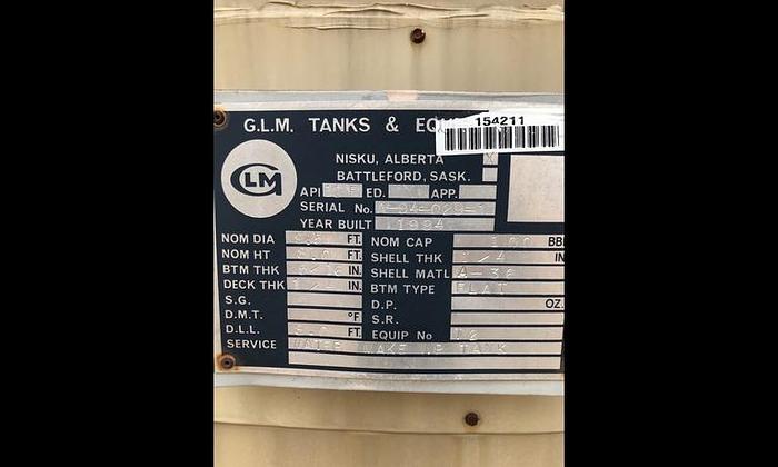 Used Single-Wall Cladded 100 BBL Tank
