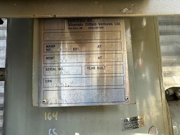 Used 24" Sweetening Skid w/ H20 Analyzer & 100bbl Tk