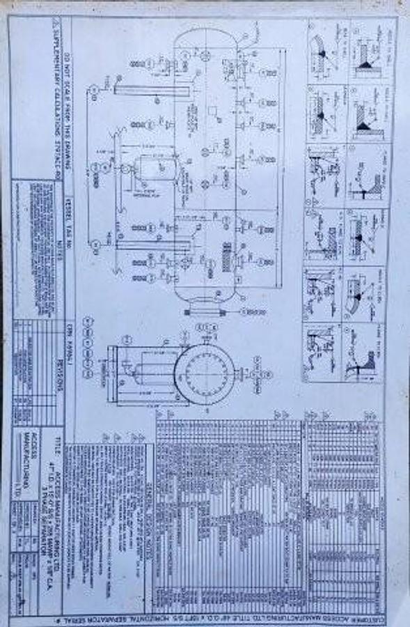 Used 2008 Access 48" x 15' Horizontal Separator Package