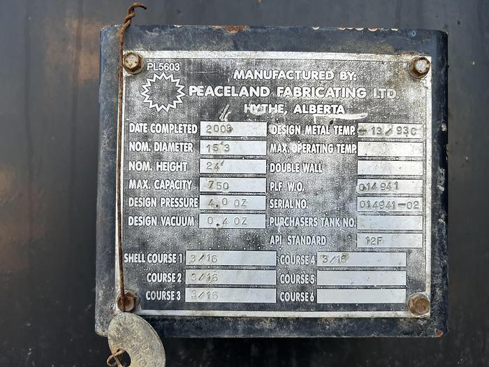 Used 750bbl Skidded Tanks