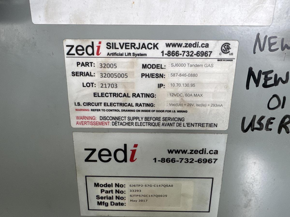 Used 2017 Zedi SJ6000 Tandem Gas Pump Jack Artificial Lift System