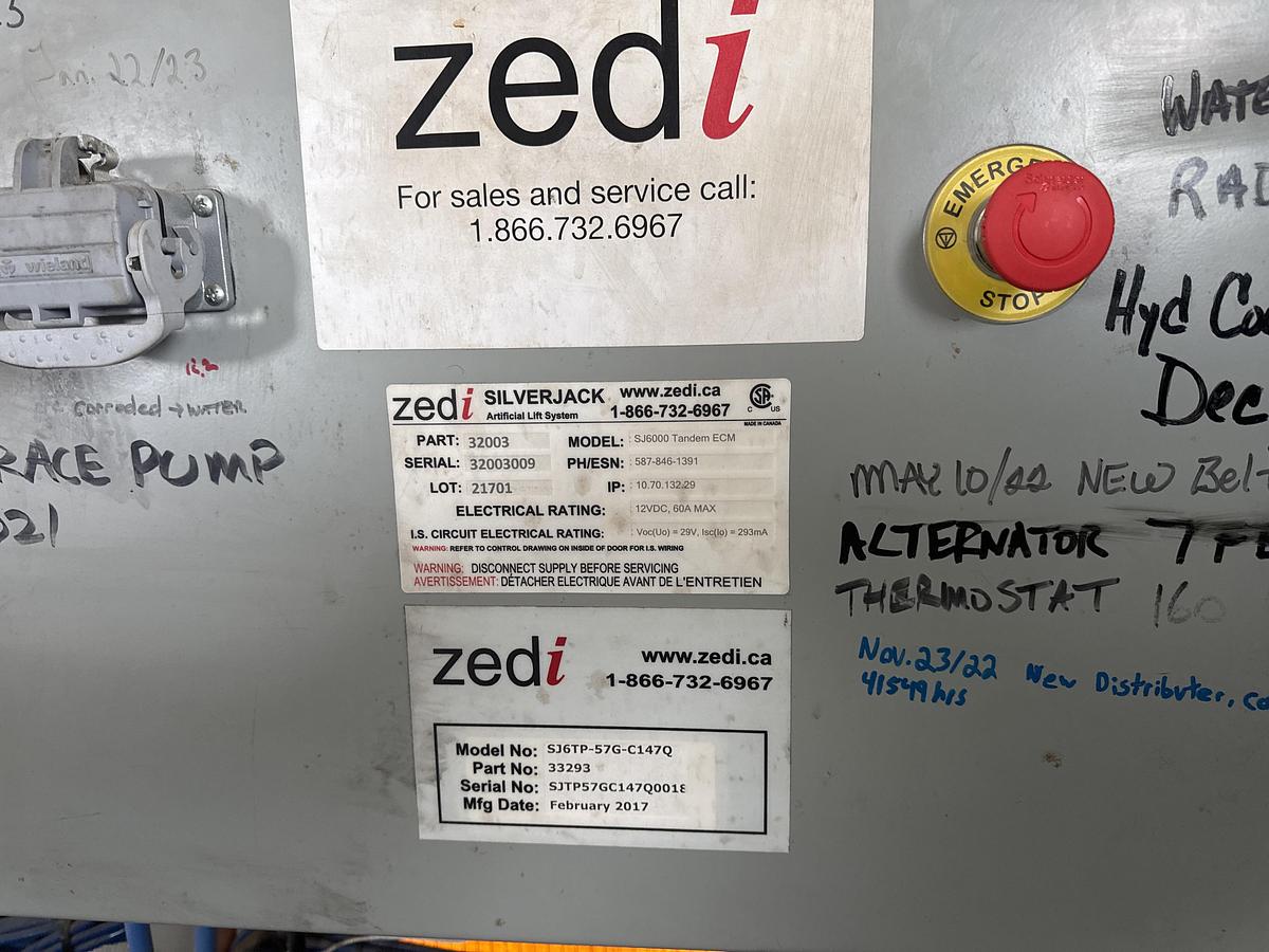 Used 2017 Zedi SJ6000 Tandem ECM Pump Jack Artificial Lift System