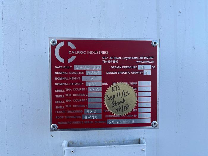 Used Reconditioned 100 BBL Painted Skidded Tanks – Qty: 8