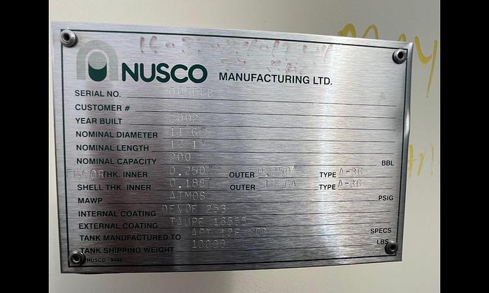 Used 200 BBL – Double Walled, Internally Coated Pop Tanks