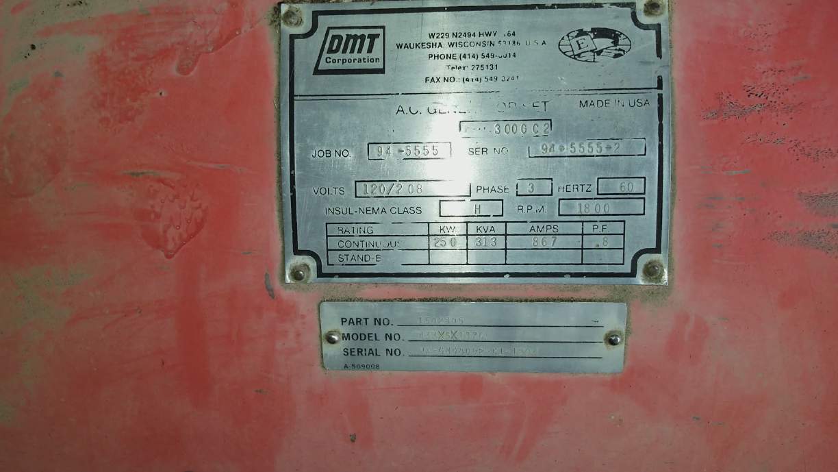 Used Cummins 250 kW Natural Gas Generator in 20' Sea Can