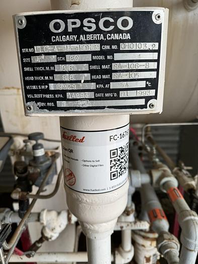 Used 1993 Opsco 42” X 16’ 1440 PSI Horizontal Separator