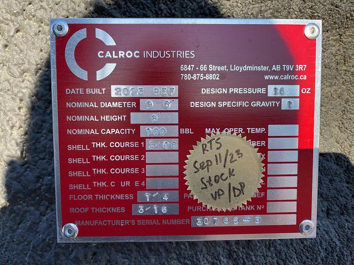 Used Reconditioned 100 BBL Skidded, Insulated tanks – Qty: 10