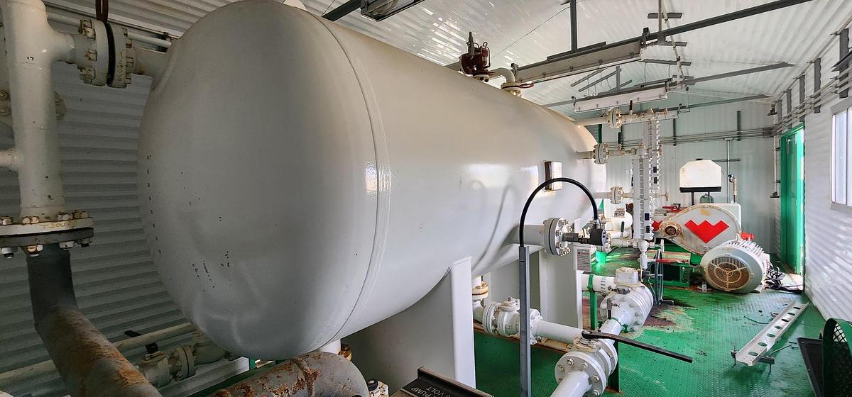 Used Weathorford 300 HP Quintuplex Plunger Pump Package with Horizontal Inlet Separator