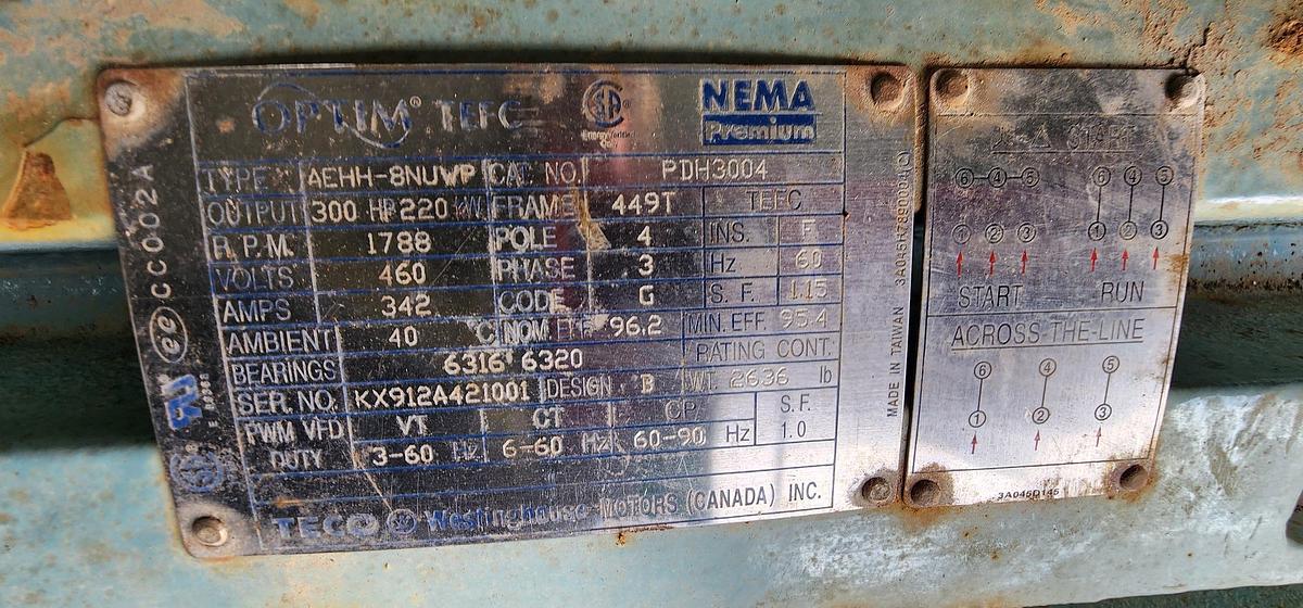 Used Weathorford 300 HP Quintuplex Plunger Pump Package with Horizontal Inlet Separator