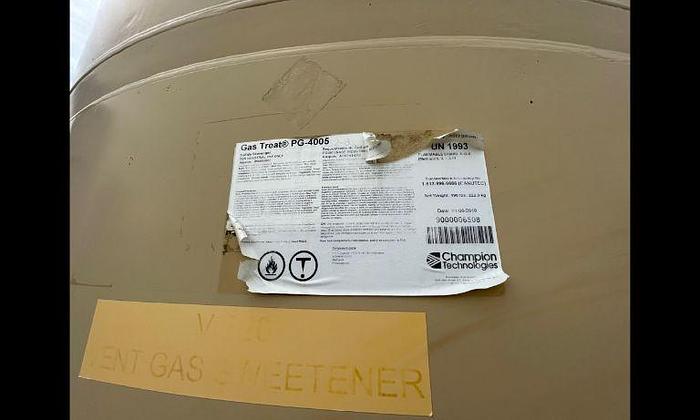 Used Vent Gas Sweetening Tank