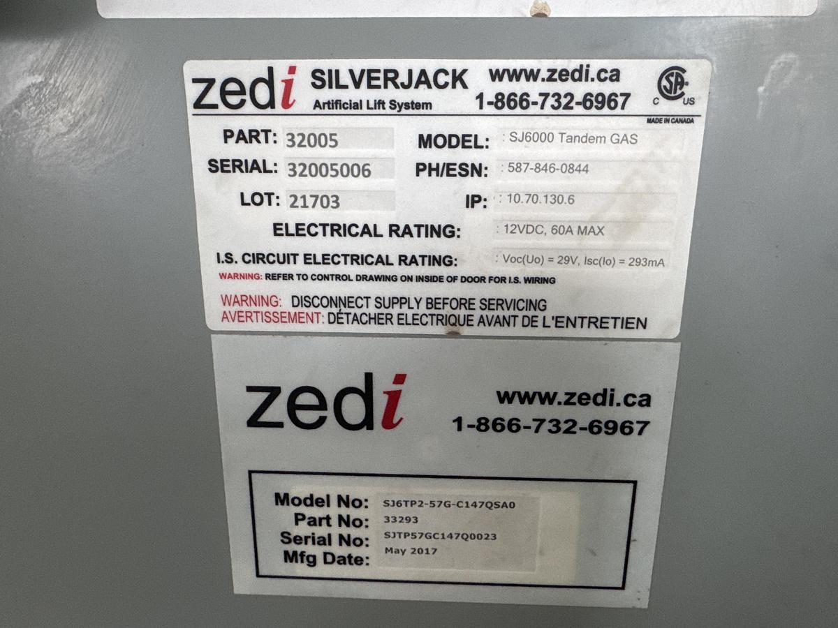 Used Zedi SJ6000 Tandem Gas Pump Jack Artificial Lift System