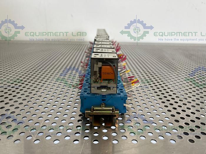 Used Lot of 15 - Finder 60.13 Relay 250V, 10A w/ Finder 90.112 Socket