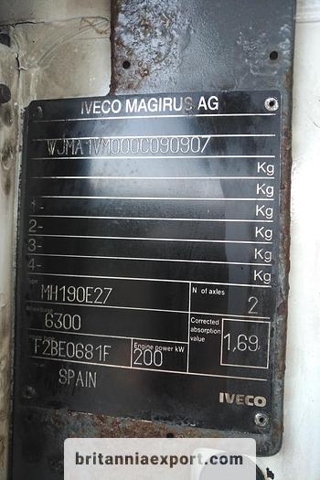 Used 2001 IVECO Eurotech 190E27 R 19 ton isothermic box lorry