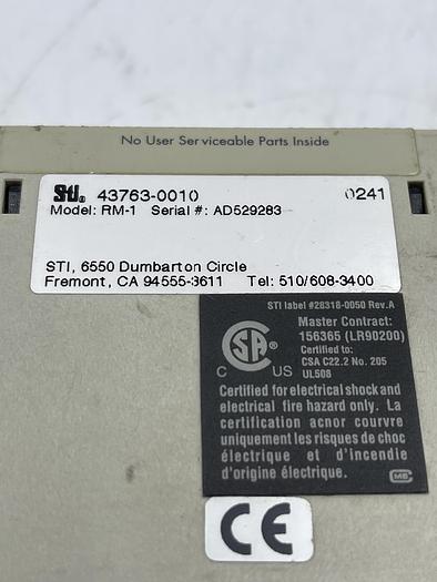 Used STI 43763-0010, RM-1