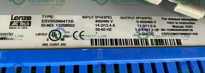 Used Fuji PHL11B12 PHL Paperless Record & Lenze SMVector ESV5 Inverter in Enclosure