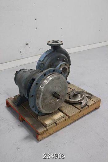 Used Goulds 3175 Pump, 4X6X18, Ss Casing, Ss Stuffing Box, Ss Suction Side Plate, Packing #23490