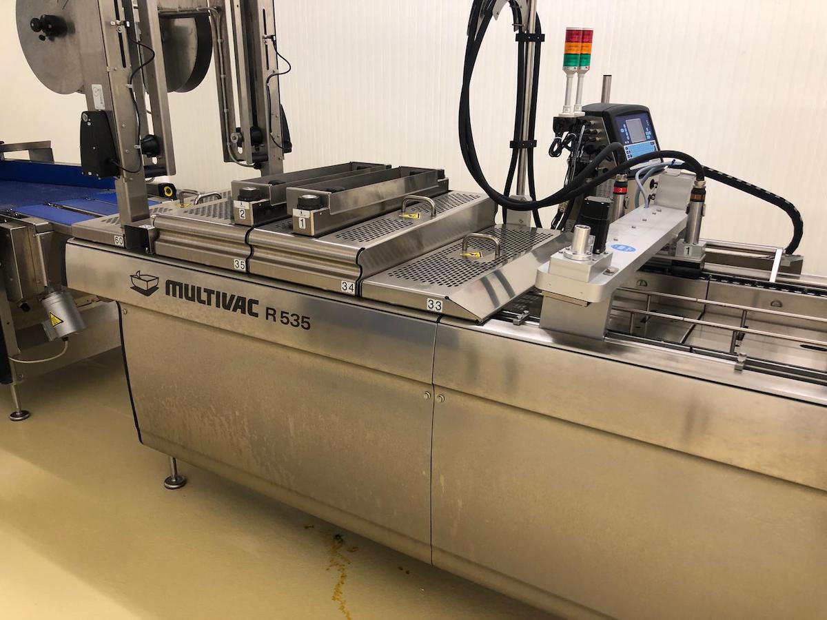 Used Multivac R535 thermoformer with Mettler Toledo inspection