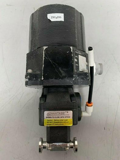 Used ITT Pure-Flo A303 Stainless Steel 2-Way Diaphragm Valve w/ 1" Sanitary Fittings
