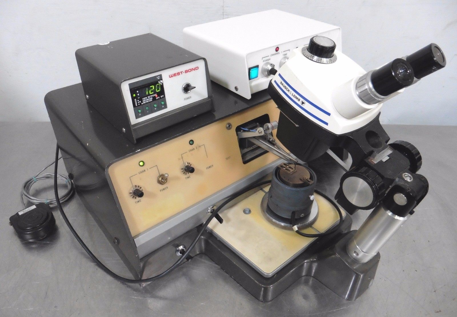 Used West-Bond 7400A Ultrasonic 45° Feed Wedge Wire Bonder (refurbished)