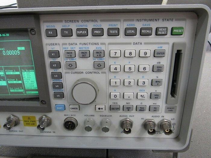 Used HP Agilent 8920B Communications Service Monitor Spectrum Analyzer W / 9 Options