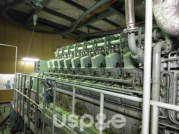 Used 5.7 MW 2004 Used Niigata 18V22AG Natural Gas Generator Sets