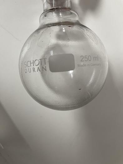 Used Schott Duran Glass 250ml Receiving Flask