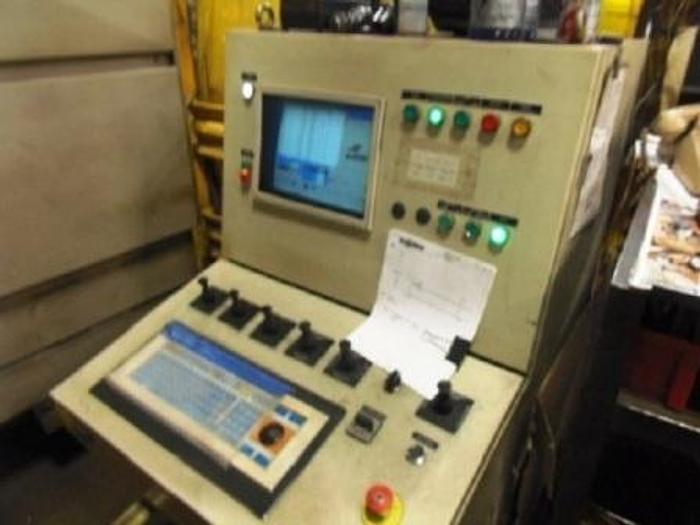 Used 2000 Vernet Behringer FP600 3 Head CNC Drill | 43' Infeed, 40' Front Conveyor