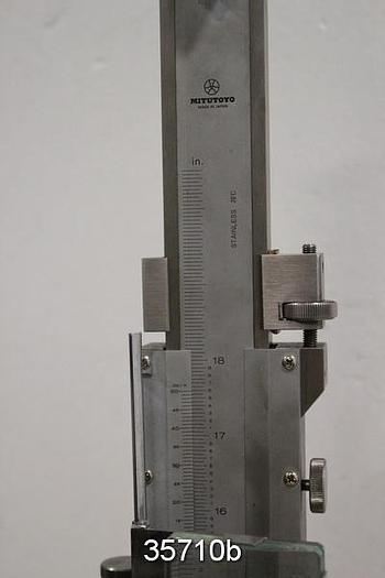 Used Mitutoyo Vernier Height Gauge, Series 514-105, 0-18" Range #35710