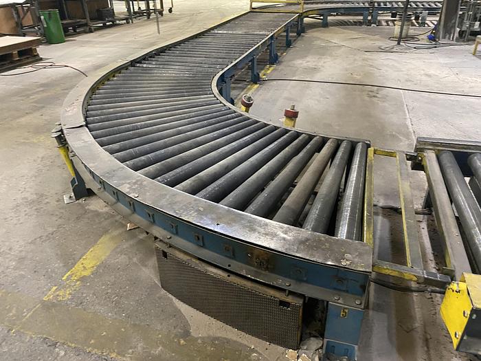 Used HYTROL POWER ROLLER CONVEYOR LOOP