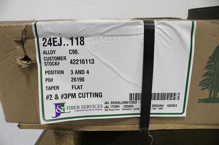 Unused Beloit DD4000 Refiner 24" Diameter Disc Plate Set #32359