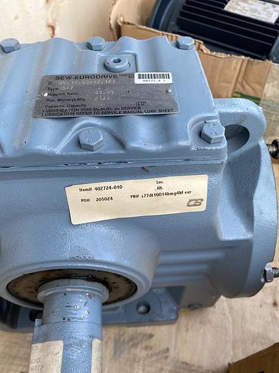 Sew Eurodrive  5 HP Motor 1680 RPM