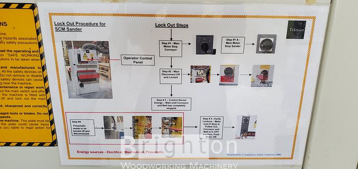 Used 2001 SCM Sandya Win CS63, Used Widebelt Sander