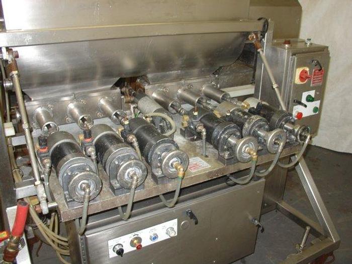 Used Raque 6-Piston Filler/Depositor; Md#BL-60 with Traveling head assembly