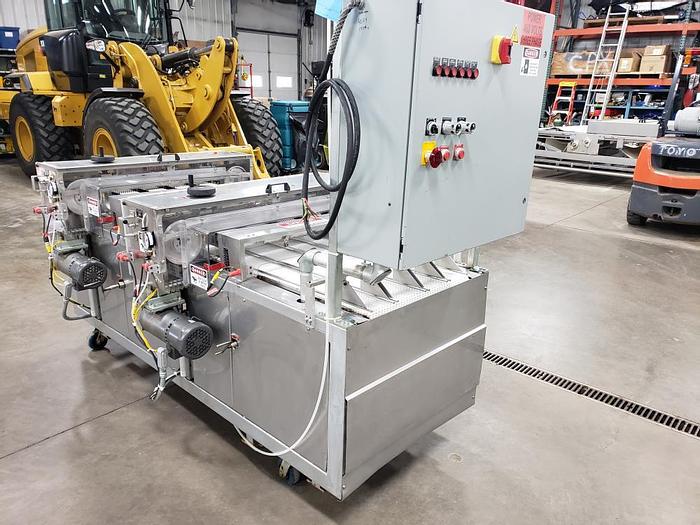 Used Used UBE 4 Lane Band Slicer, comes with (2) slicers, one for operation and one for backup