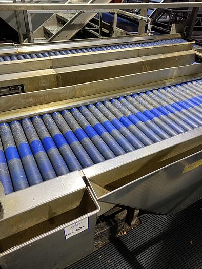 Used Stainless Steel Double Inspection conveyor with waste take-away conveyer